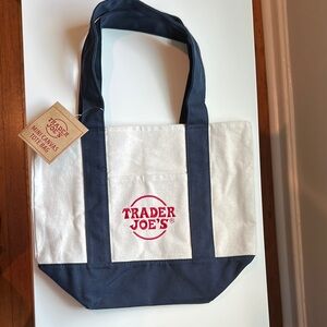 Trader Joe's mini canvas tote bag